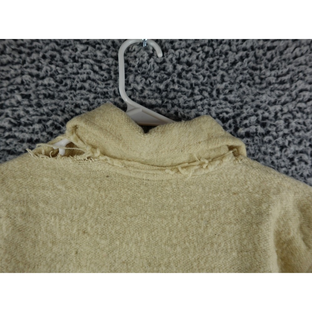 Vintage 50s Mens Medium Wool Knit Fringed Southwestern Birds Full Zip Jacket‎ - Picture 14 of 16